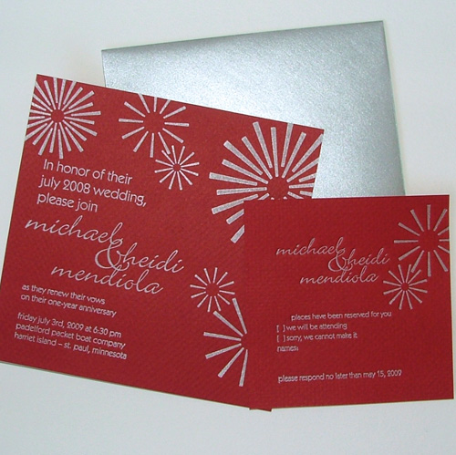 Fireworks wedding invitations